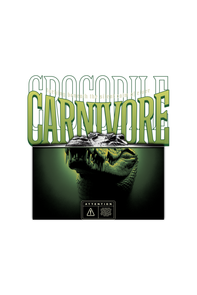 Unisex Black Crocodile Carnivore Sweatshirt