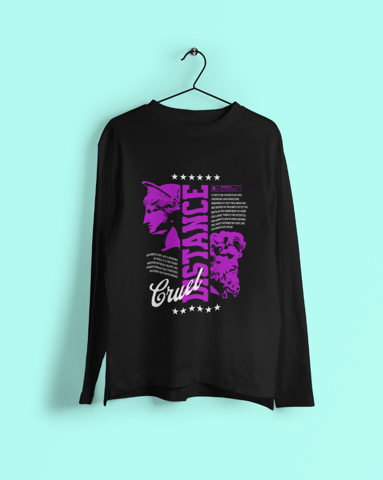 Black Graphic Long Sleeve Tee