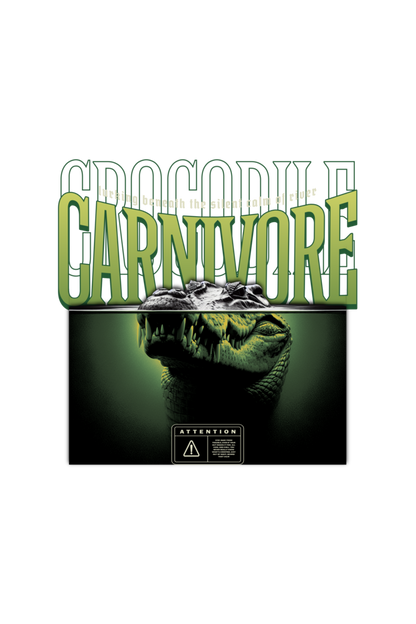 Unisex Black Crocodile Carnivore Sweatshirt