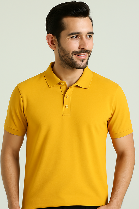Sunset Mustard Polo T-Shirt