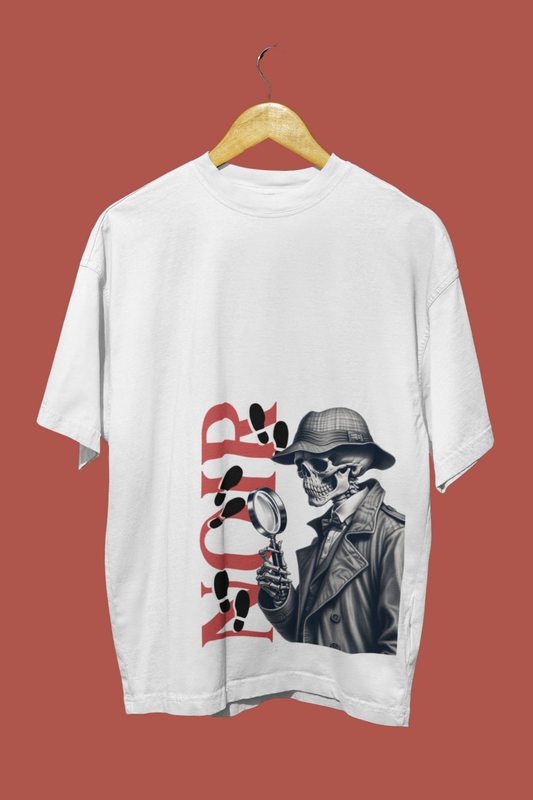 Skull Detective Graphic Oversized T-shirt